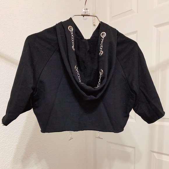 Raw cut, Cropped Hoodie - Picture 5 of 8